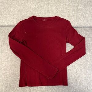 Brandy Melville/John Galt Burgundy Long Sleeve Tee